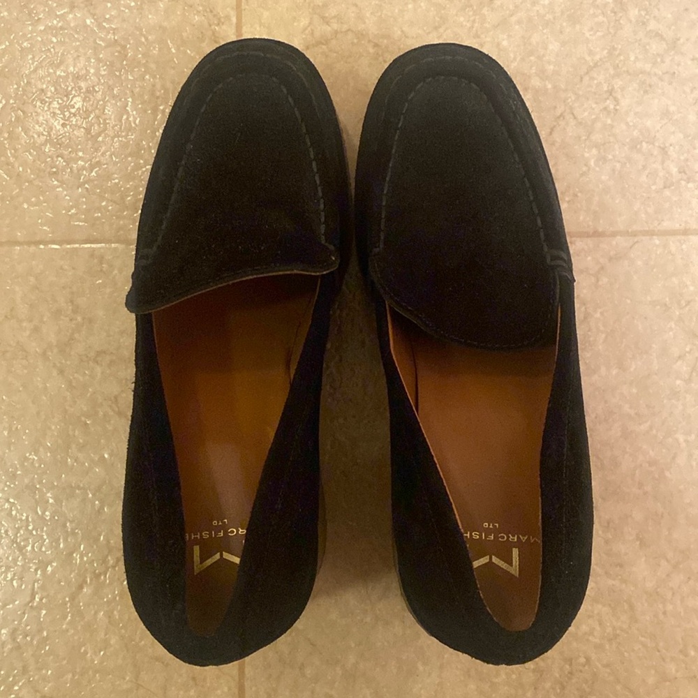 Marc Fisher black platform loafer size 6.5